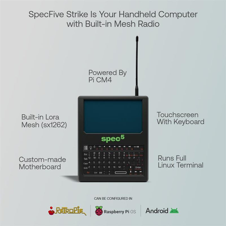SpecFive Introduces Strike, a Rugged Handheld Linux Terminal for Off-Grid Mesh Networking