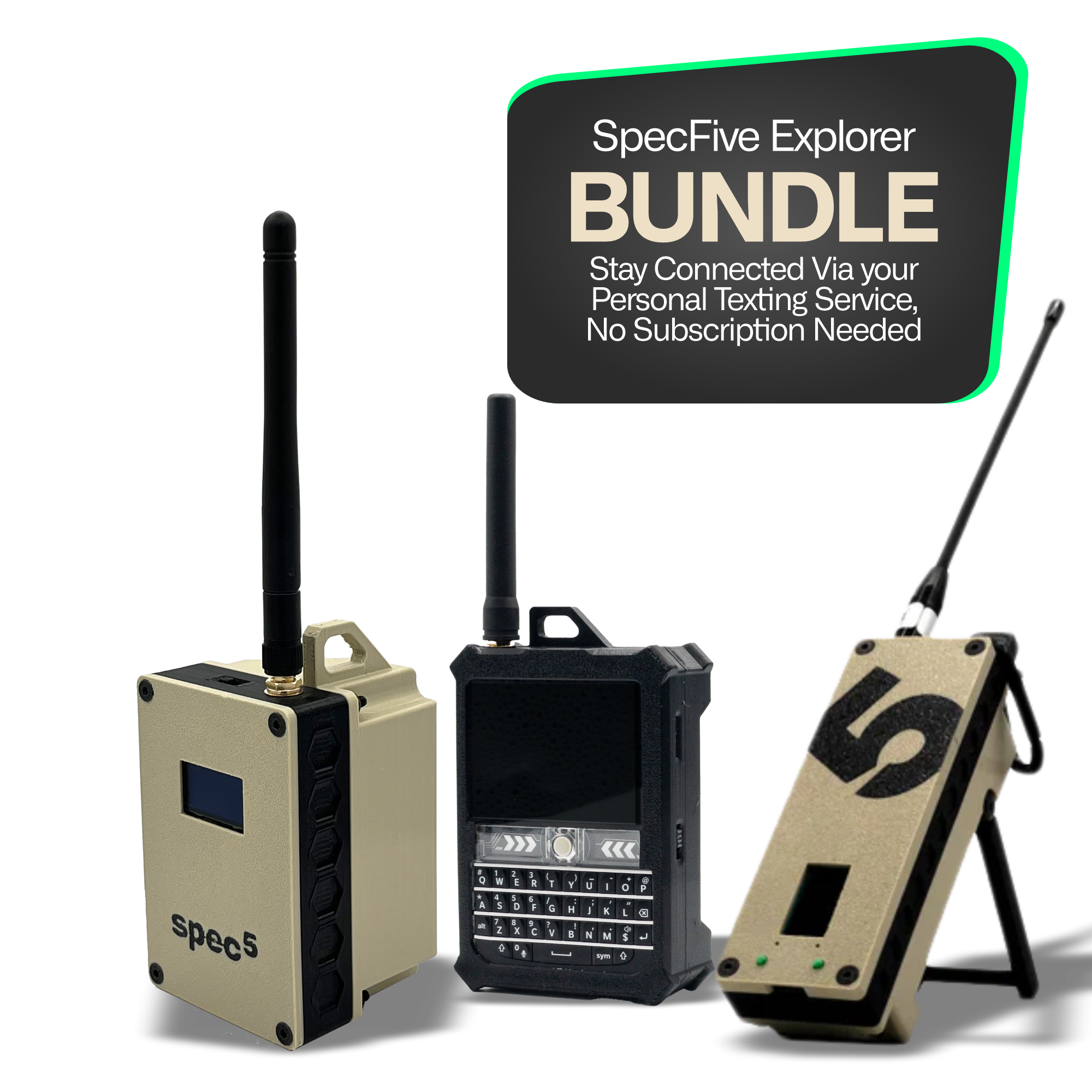 Spec5 Explorer Bundle –  Beacon XL+, Ranger Magnum & Trekker Bravo