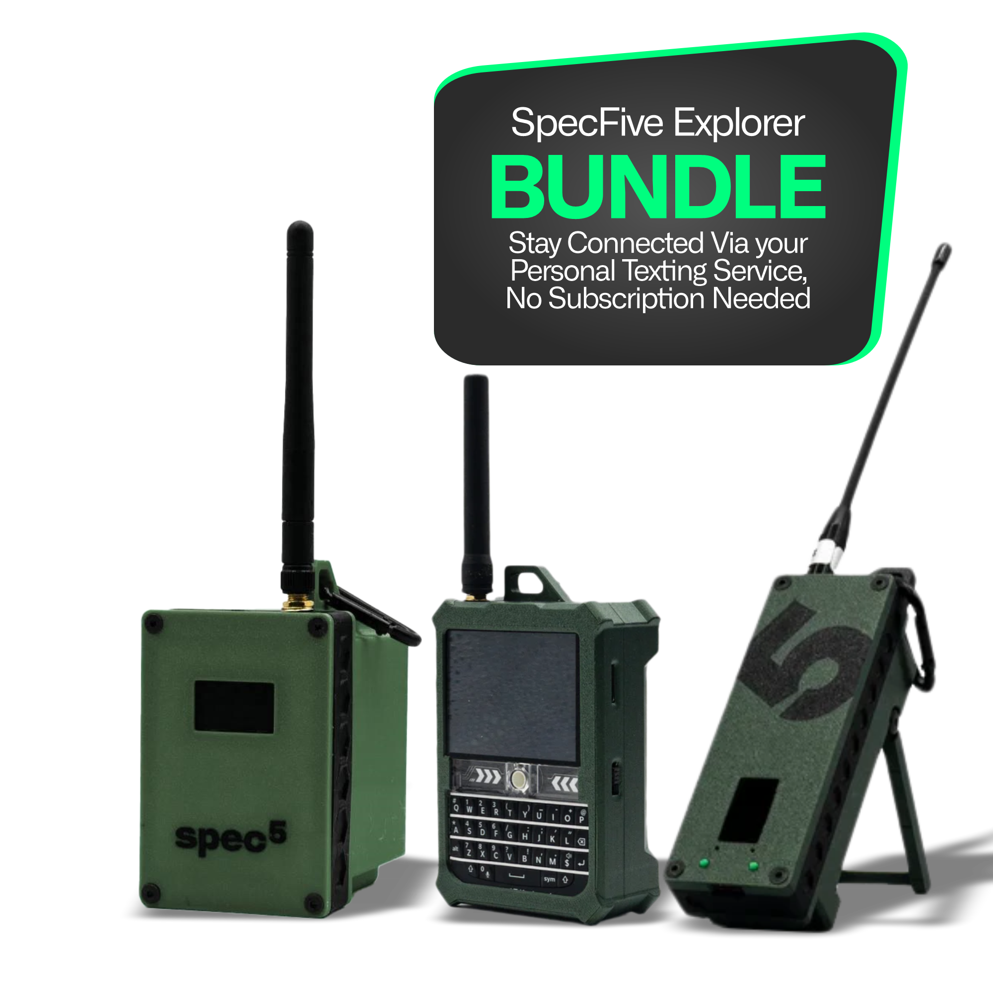 Spec5 Explorer Bundle –  Beacon XL+, Ranger Magnum & Trekker Bravo