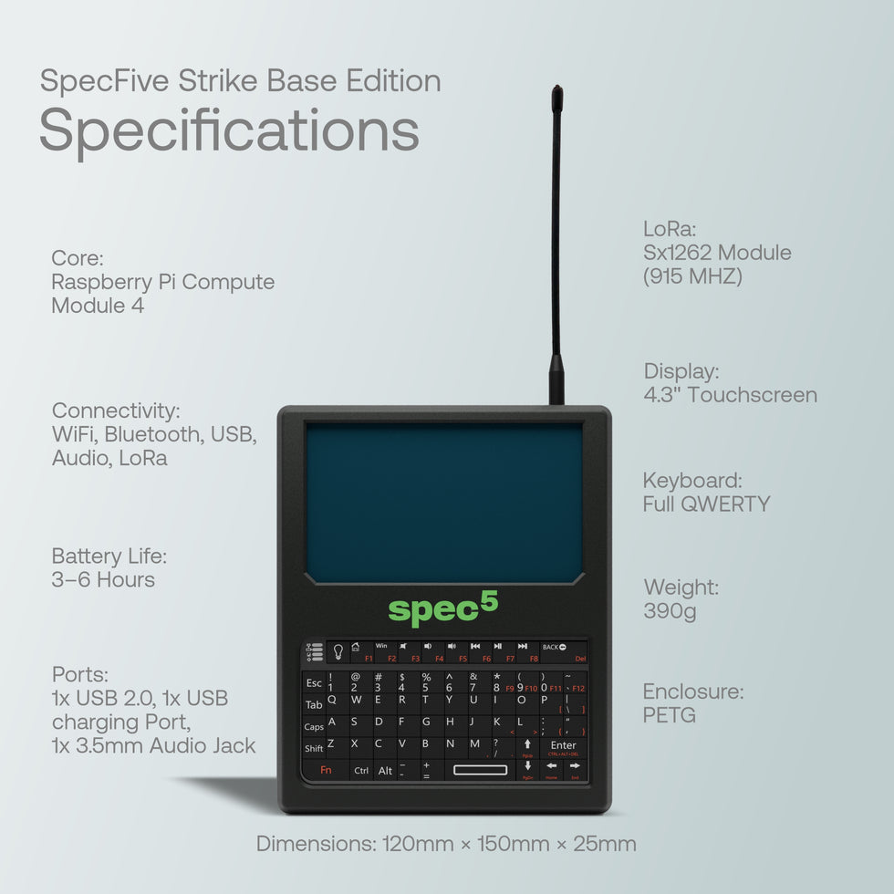 SpecFive LLC - SpecFive Strike | A Handheld Linux Computer With Built ...