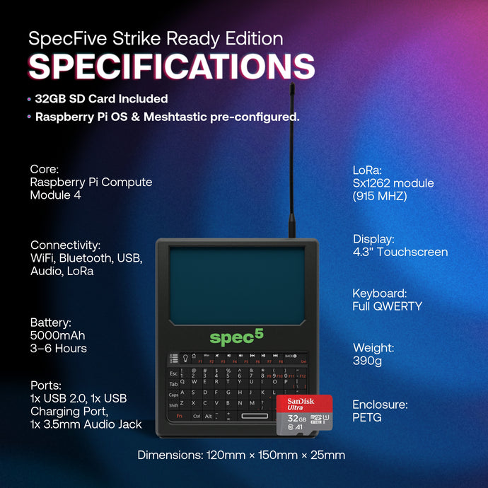 SpecFive LLC - SpecFive Strike | A Handheld Linux Computer With Built ...