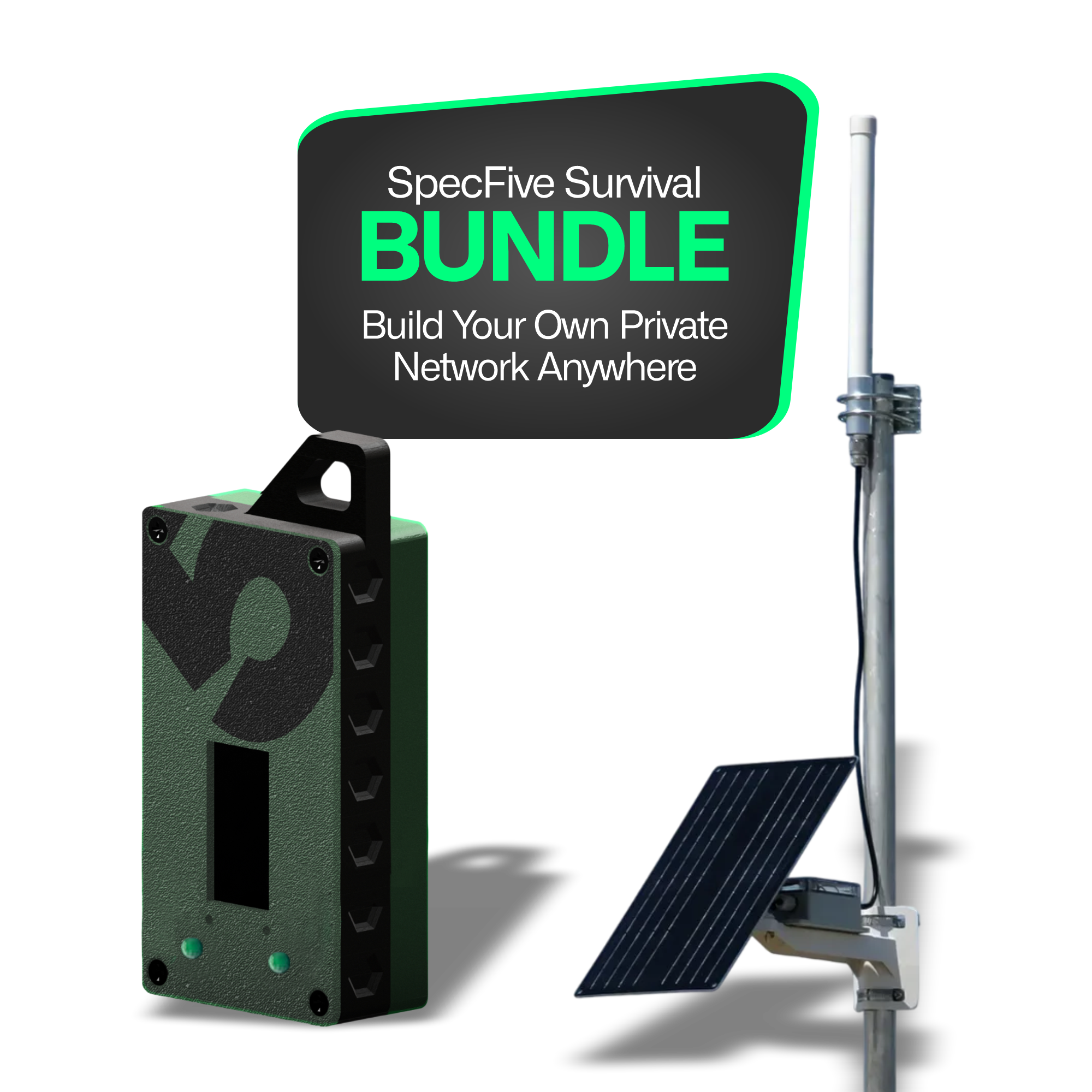 Spec5 Survival Bundle - Mini Trekker & Solar-Powered Relay