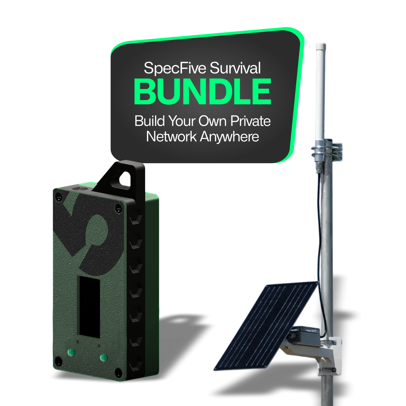 Spec5 Survival Bundle - Mini Trekker & Solar-Powered Relay